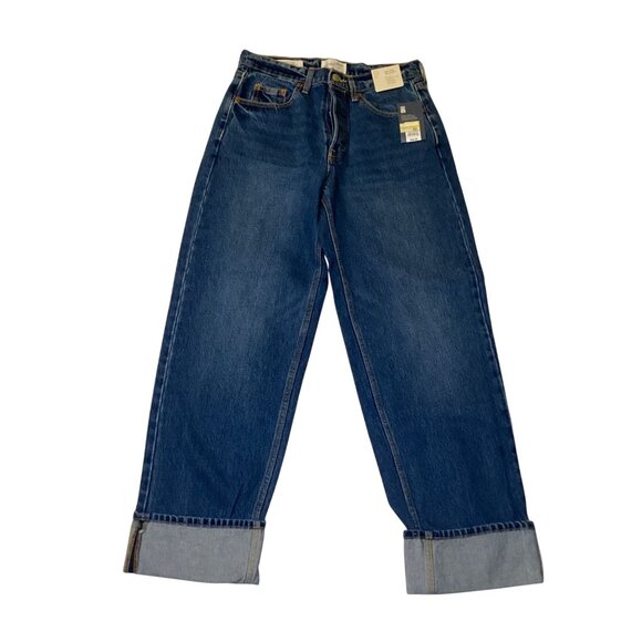 Universal Thread Women's Mid-Rise 90s Baggies Denim Blue Jeans Size 2 -28X29 New - Picture 1 of 2